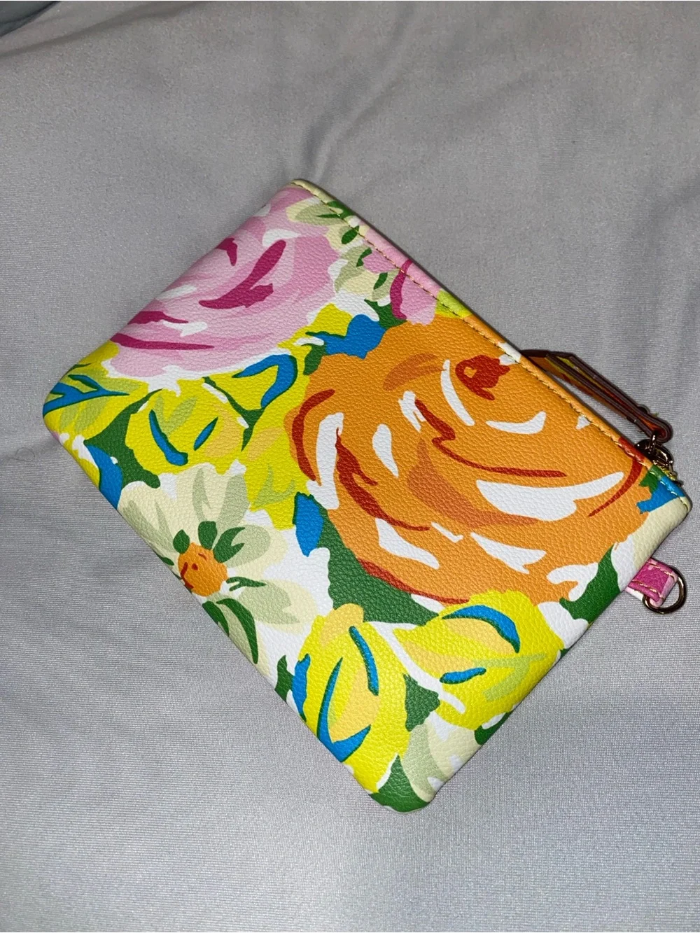 Anne Klein Floral Zip Pouch in Multicolor